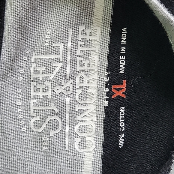 STEEL AND CONCRETE Black and White Striped‎ Shirt XL - Picture 5 of 5